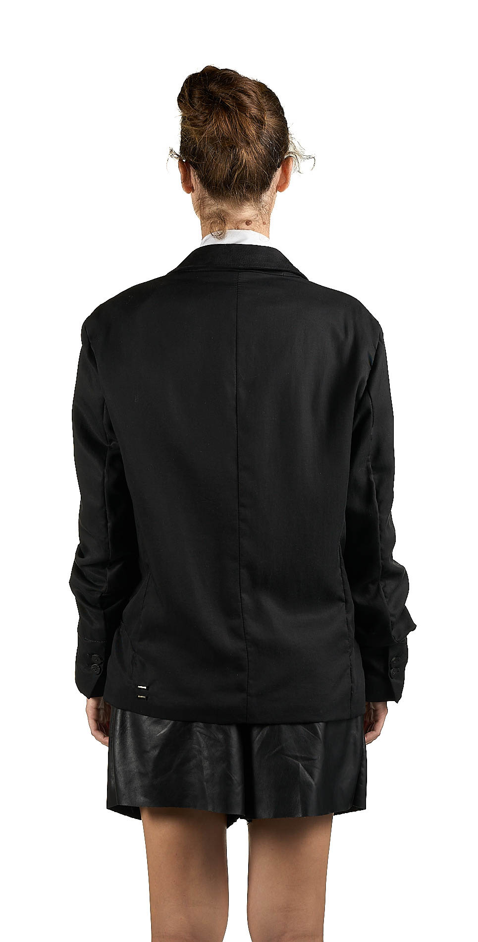 DANIELE BASTA LEATHER AND SILVER JACKET 